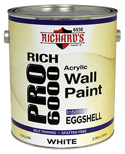 6530 Rich Pro 6000 Interior Acrylic Wall Paint Eggshell