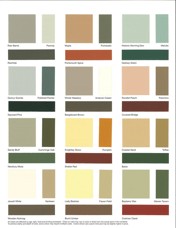Color Collections Richard S Paint - Paint Color Chart For Home