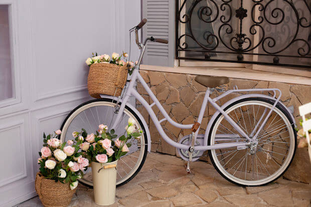 Bicycle with 2022 Color of the Year Desiree