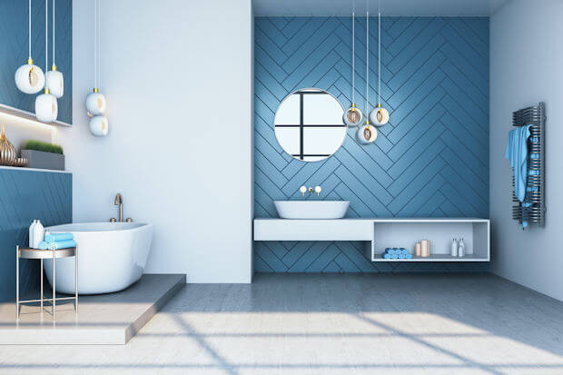 Fresh blue bathroom